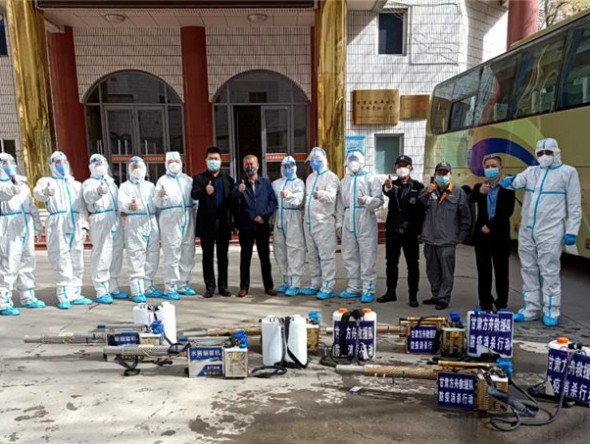 落實疫情防控措施　筑牢疫情安全防線——甘肅演藝集團(tuán)歌舞劇院邀請?zhí)m州方舟救援隊開展防疫消殺工作